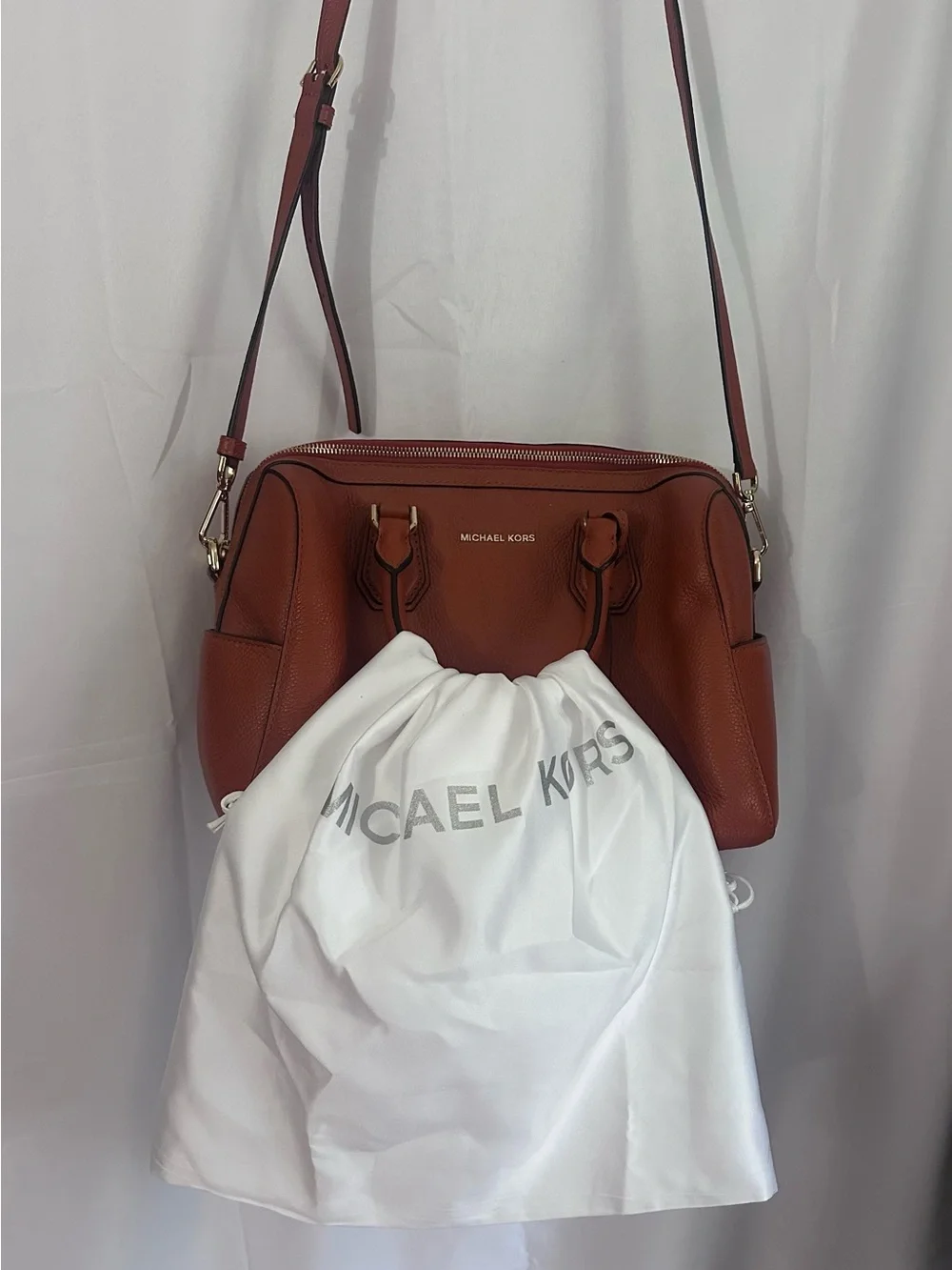 Michael Kors Mercer medium leather duffle with dust bag